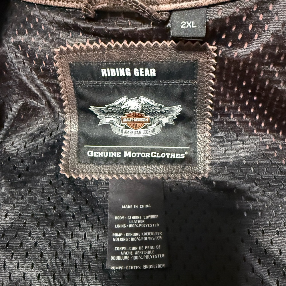 Harley-Davidson Men's Black Leather Performance Jacket - Picture 5 of 5